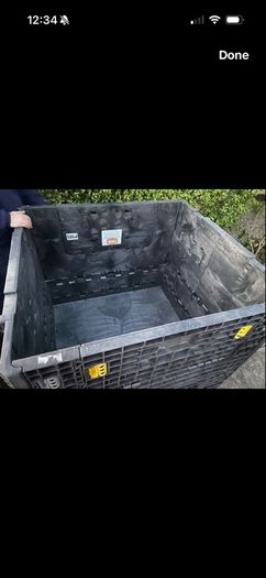 Large storage crate with lid