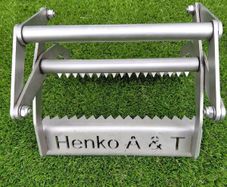 Fork truck boom pole for carpet or artificial gras