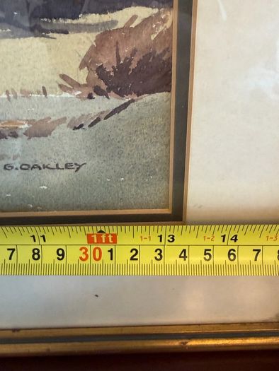 G. Oakley. 4 Original Watercolours. Framed. Irish Artist. Rural Scenes.