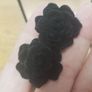 Black Roses Vintage Earrings Image 4