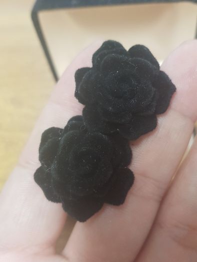 Black Roses Vintage Earrings