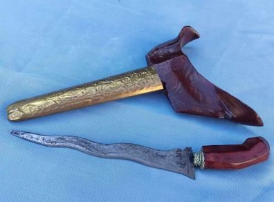 Vintage Javanese Kris hand forged letter opener