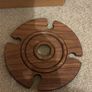 Brand new handmade wooden wine bottle and glass caddy Image 2