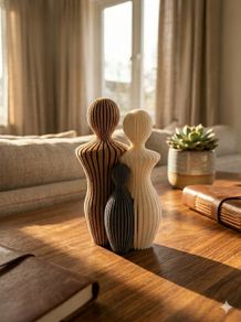 Modern Family Bond Minimalist Sculpture
