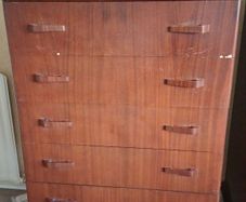 1950s Mid-Century Modern 4-Piece Mahogany Bedroom Suite (House Clearance)