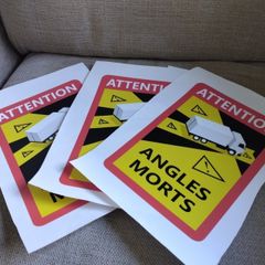 Angles Morts Stickers Camper Bus Hgv For France X 3