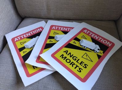 Angles Morts Stickers Camper Bus Hgv For France X 3