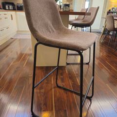 Bar stools set of 3 beige
