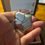 Vintage heart metal partner keyring Image 4