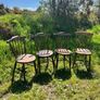 1930s Irish Farmhouse Beech Penny Chairs Image 3