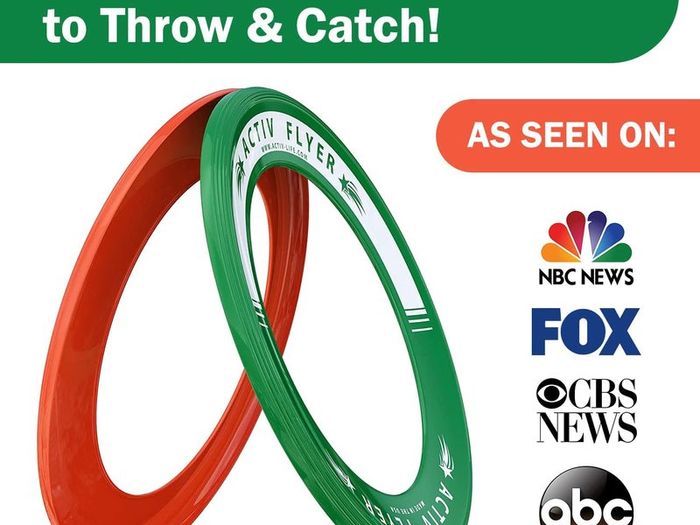 Kid's Flying Rings 2 Pack Fly Straight & DontHurt - 80% Lighter Than Standard Flying Discs - Replace Screen Time with Healthy Family Fun - Get Outside & Play! Made in USA