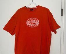 Daily Paper Mens Orange Graphic T-Shirt - Size Large
