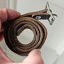 Vintage Swiss Army Military Issued Utility Leather Belt 1980s Image 3