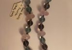 Rose quartz, Fluorite & Smoky quartz necklace
