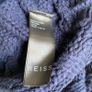REISS Laura Navy Blue Cable Knit Wool Blend Sweater Dress Tunic Mock Neck Size M Image 9
