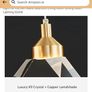 Modern Crystal Pendant Light Image 2