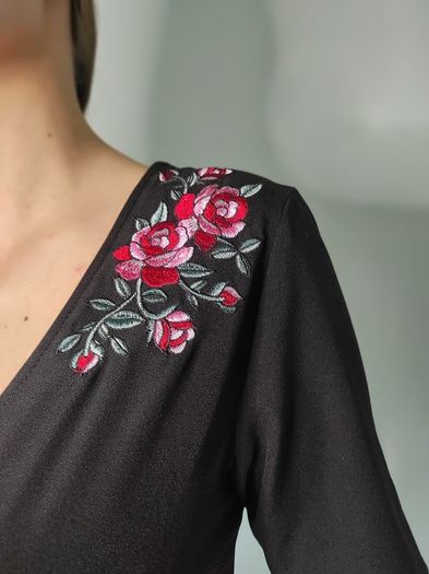Black dress with a neckline