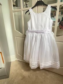 Girls White Occasion Dress