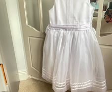 Girls White Occasion Dress