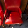Vintage Red Solid Wood Leather Chairs (2) Image 3