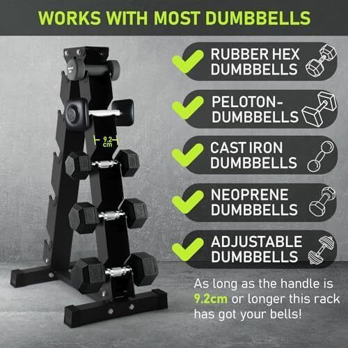 Dumbbell Rack Heavy Duty Steel, 3-Tier/ 5-Tier/ 6-Tier Weights Storage Dumbbell Stand, Dumbbell Tree Stand Weights Holder for Home Gym