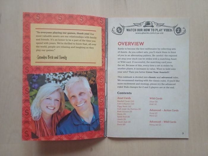 Cover Your Assets Family Card Game Grandpa Beck's Games 2011