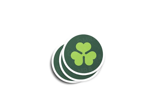 Aer Lingus Retro Shamrock Graphic Glossy Sticker 2-Pack