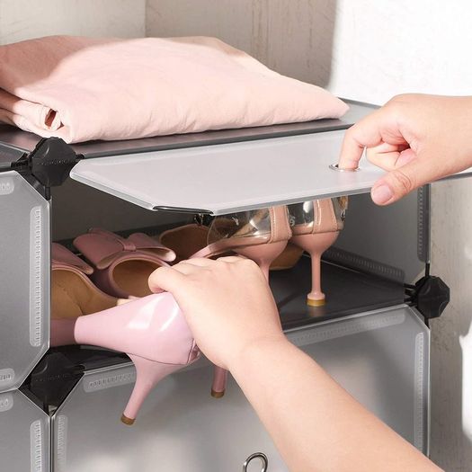 Shoe rack made of plastic shelf system - Free Delivery Nationwide