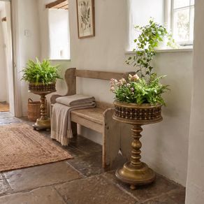 Nice old pair of plant tables ...