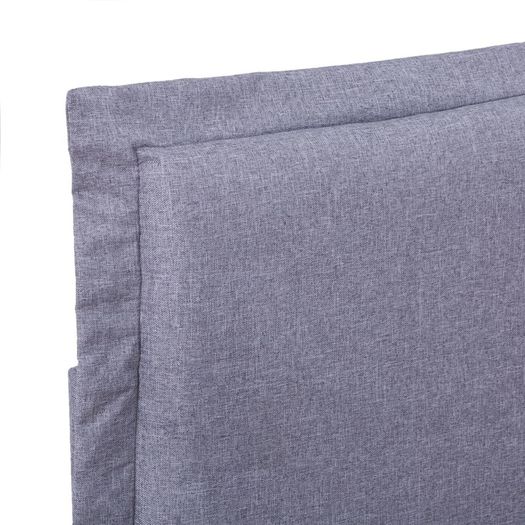 Bed Frame Light Grey Fabric 120x190 cm