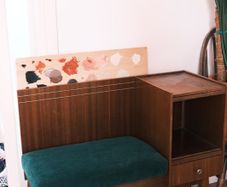 Vintage Mid-Century Modern Telephone Bench / Gossip Table (1960s)