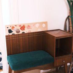 Vintage Mid-Century Modern Telephone Bench / Gossip Table (1960s)