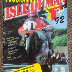 Very Rare 1992 Isle of Man TT Programme - Motorcycle Racing