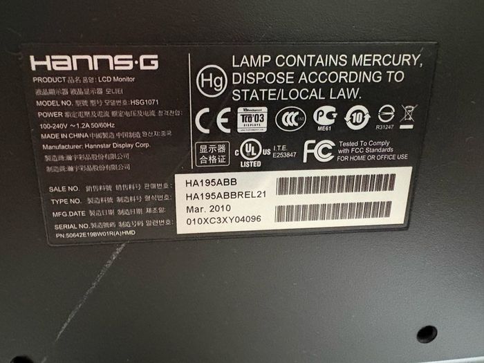 Hanns G HSG1071 Monitor/Screen