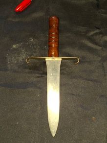 Vintage Thrusting Blade. The Guard has distinctive curved quillons Made of Brass Postage available or Collection,