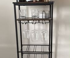 Modern Industrial Mini Bar  Wine Rack Excellent Condition
