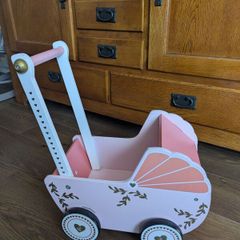 Dolls Wooden Buggy & Cot