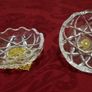 Killarney Crystal Cut Crystal Glass With Golden Crown Handle Lidded Jewelry Dish / Bowl With 22 Carat Gold Cover Handle and Footed Base Finishing Made In Ireland Image 8