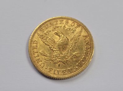 USA 5 dollars 1906 S gold coin low mintage