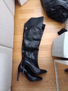Over the knee leather boots