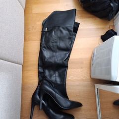 Over the knee leather boots