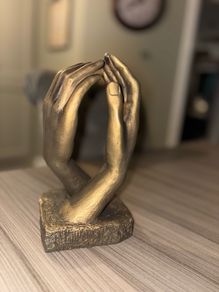 Bronze Cathedral Hands Statue