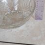 Vintage French Clear Glass Dessert Set Sunburst Pineapple Design Image 7