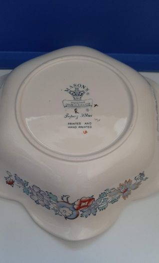 MASONS Ironstone "Topaz Blue" Petal Bowl