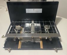 Adventuridge 2-Burner Gas Camping Stove with Grill