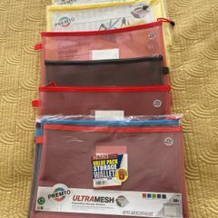 School supplies mesh folders x 10