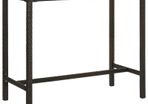 Garden Bar Table Brown 130x60x110 cm Poly Rattan and Glass