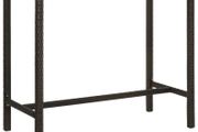 Garden Bar Table Brown 130x60x110 cm Poly Rattan and Glass