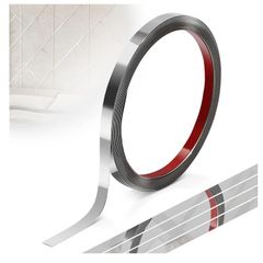 Brand New EFUTURETIME Wall Strips Self-Adhesive Stainless Steel, 1cmx5m,