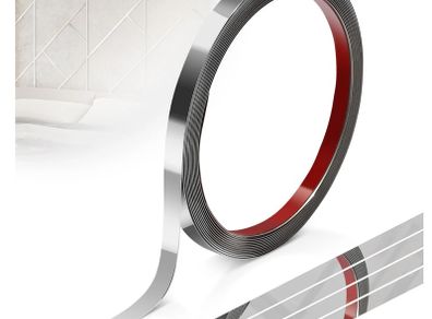 Brand New EFUTURETIME Wall Strips Self-Adhesive Stainless Steel, 1cmx5m,